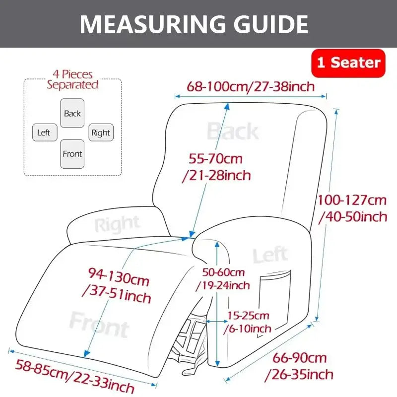 Elastic Recliner Sofa Cover Printed Slipcover Chair Sofa Protector Relax Armchair Stretch Couch Covers For Living Room
