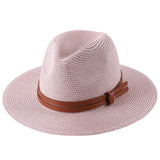 56-58-59-60CM New Natural Panama Soft Shaped Straw Hat Summer Women's/Men's Wide Brim Beach Sun Cap UV Protection Fedora Hat