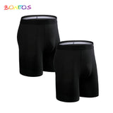 2-pack Long Leg Boxer Shorts Men's Underwear Kit Homme Underpants Boxershorts Slip Underwear for Man Cotton Male Sexy Set Box Gym
