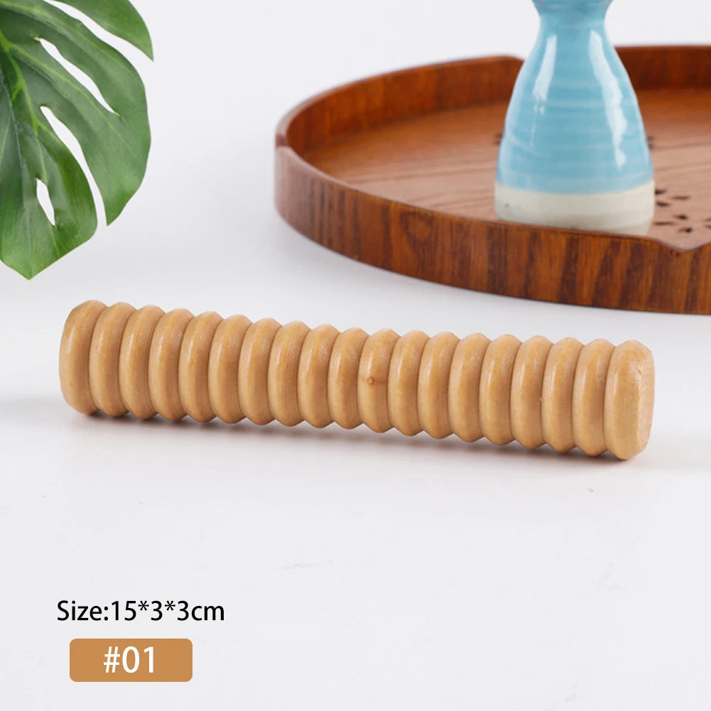 Wooden Exercise Roller Sport Injury Gym Body Leg Foot Trigger Point Muscle Roller Sticks Massager For Feet Massage Health Care