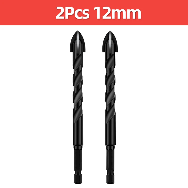 Cross Hex Drill Bit Set For Concrete Porcelain Tile Glass Metal Professional Multifunction Drill Bits Kit Tools Carbide Drills