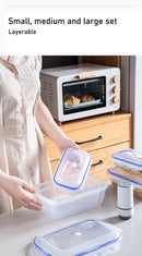 Vacuum Food Storage Box Transparent Storage Container Fridge Organizer Microwave Safe Fresh-Keeping Sealing Box Food Dispenser