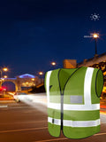 Chaleco reflectante de seguridad Unisex, multibolsillo, transpirable, uniforme Visible, tráfico, ferrocarril, mineros de carbón, carreras, correr, trabajo