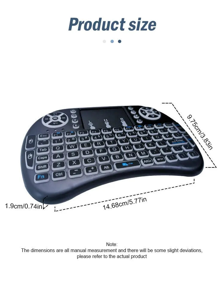 Wireless Mini Keyboard Flight Mouse 2 4g Large Touchpad Digital Computer Dry Battery USB Charging Dual Purpose Keyboard