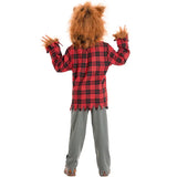 Kids Girls Boys Werewolf Animal Costume Shirt Pants Mask Gloves Fancy Cosplay Halloween Little Red Riding Hood Big Grey Wolf Clothes