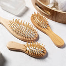 Peine para el cabello con bolsa de aire para masaje, peine de madera de bambú con cojín de aire, antiestático, para mascotas con saludo de mano, productos para el cuidado de mascotas.