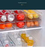 Transparent Refrigerator Storage Box Vegetable Fruit Organizer Fridge Clear Container for Kitchen Food Drinks Storage