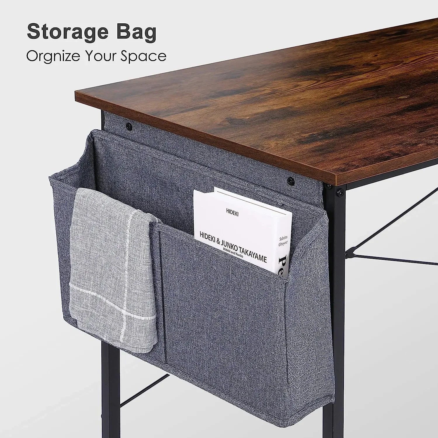 Homfa Desk Computer PC Desk Laptop Table Home Office School  Work Desk Stable with Organizer 100 x 50cm
