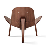 Nordic Three-Legged Shell Chair Simple Sofa Faux Leather Lounge Chair Armchair Living Room Office Furniture