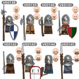 MOC Medieval Building Blocks Castle Knight Western Cowboy Historical Army Cavalry Horse Soldier Gun Kid Toy Gift Brick DIY S040
