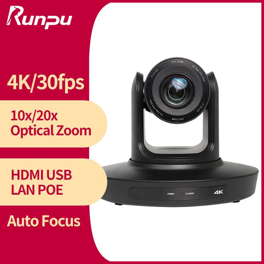 Ai-Auto Tracking 4K Conference Camera PTZ Video 10x 20x Zoom HDMI USB IP Live Streaming Camera For Business Events Youtube Obs