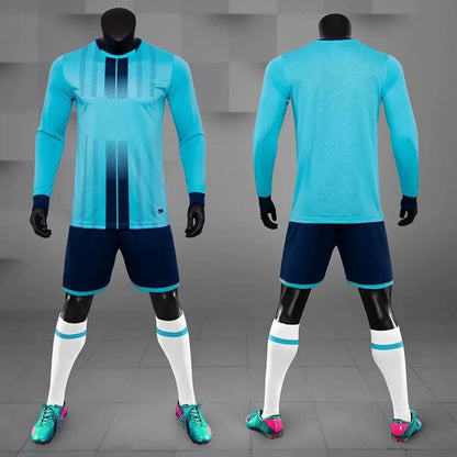 Adult Kid Soccer Jersey Customize Long Sleeved Football Uniform Shirt Futsal Sportswear Training Tracksuit Sports Clothes Outfit