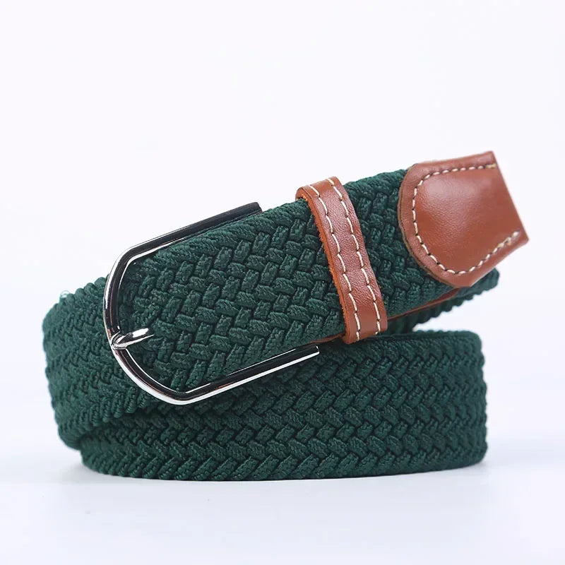 Women's Belt Fashion Casual Woven Elastic Belt Outdoor Sports Military Tactical Strap Climbing Work Belt Unisex Jeans Pants