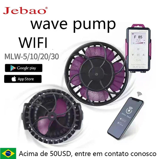 Nueva bomba de olas inalámbrica Jebao Marine Aquarium MLW-5 SLW SW ALW con controlador de pantalla LCD WiFi, bomba de olas Coral