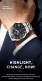 OLEVS 3638 Mens Watch Original Quartz Watch Stainless Steel Waterproof Luminous Large Dial Day Date Watches Luxury Men Box Reloj