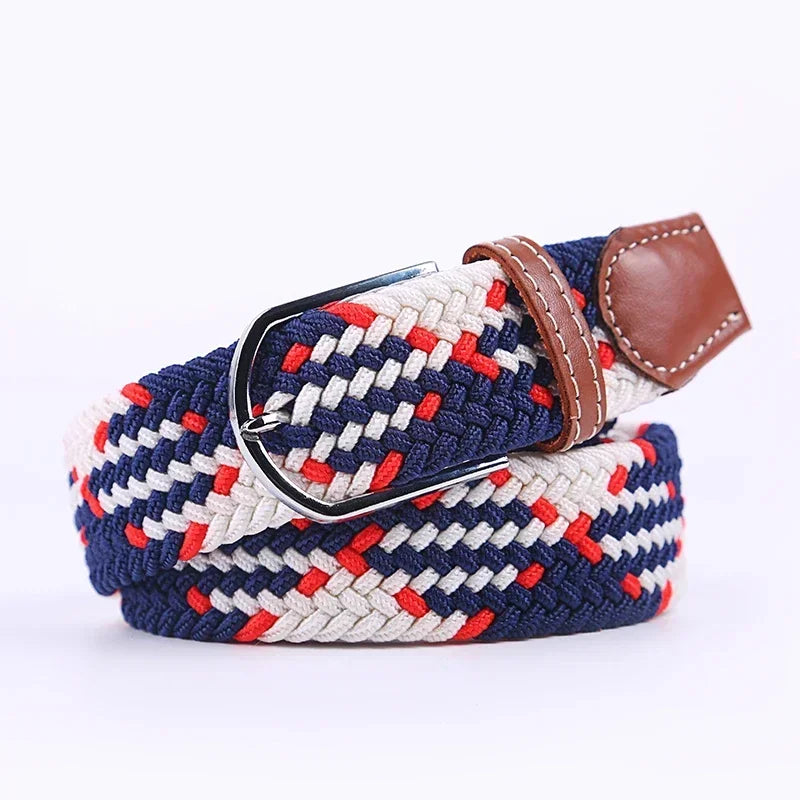 Women's Belt Fashion Casual Woven Elastic Belt Outdoor Sports Military Tactical Strap Climbing Work Belt Unisex Jeans Pants