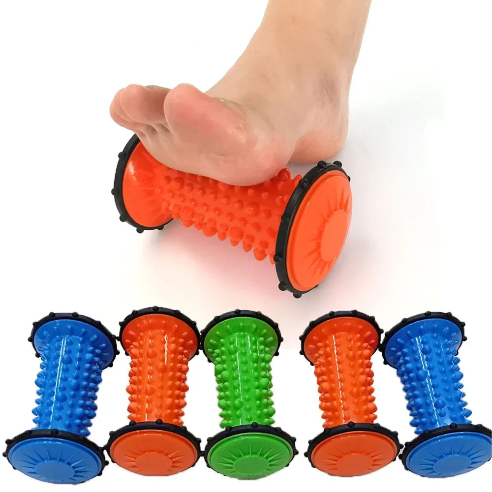Masajeador de pies con rodillo para aliviar la fascitis plantar y el dolor de arco del pie en el talón, masajeador de reflexología para la espalda, piernas, manos y músculos relajantes.