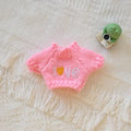Cute Mini Plush Doll Clothes, 17cm, Outfit Acessórios para Coréia Kpop Exo Labubu Idol Dolls, Camisola de malha, Presente do miúdo