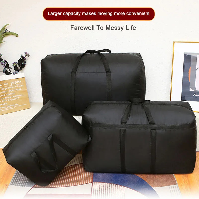 Super Large Capacity Travel Duffel Bag Foldable Luggage Travel Bag Waterproof Polyester Organizer Cloth Quilt Storage Bag