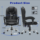 Naspaluro Ergonomic Office Chair Desk Chair with High Backrest PU Leather Swivel Chair Deck Chair Gaming Chair for Office Home