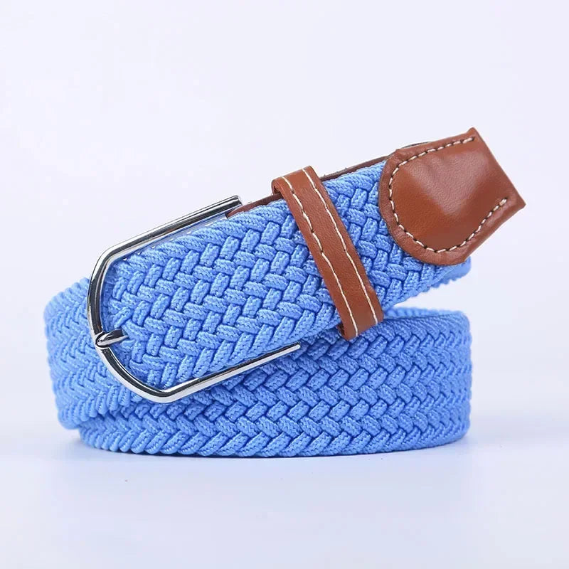 Women's Belt Fashion Casual Woven Elastic Belt Outdoor Sports Military Tactical Strap Climbing Work Belt Unisex Jeans Pants