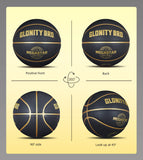 Black Gold Basketball Official Size 7 Composite Leather For Men's and Women's Outdoor Indoor Durable Training Ball High Quality