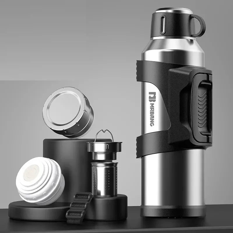 316 Stainless Steel Insulated Thermos Bottle, 1L, 2L, 3L, Outdoor Travel Coffee Mugs, Thermal Vacuum Water Bottle, Thermal Mug