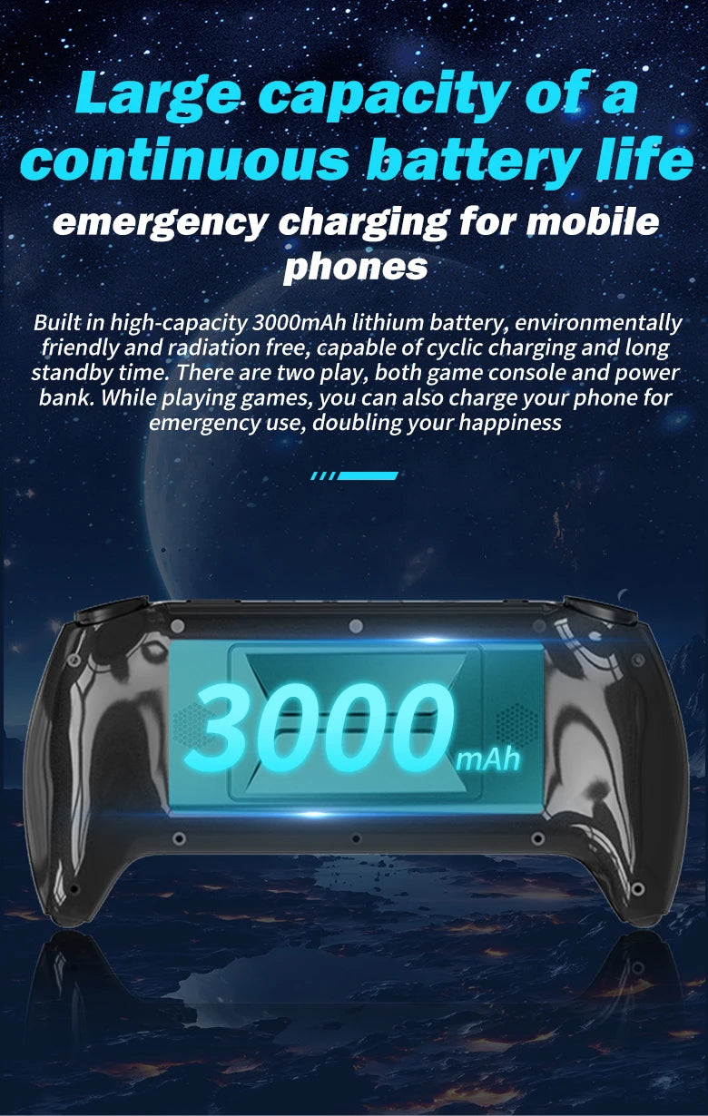 SF3500 Retro Handheld Video Game Console Linux System 5.0 Inch 854*480 IPS Screen 3000mAh Portable Pocket Video Player Games