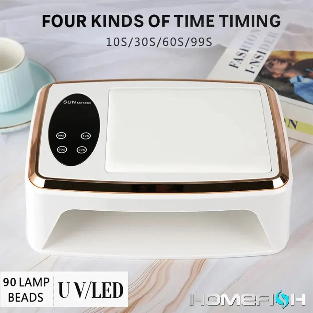 380W Professional Nail Dryer 90 LEDs UV Lamp for Curing All Gel Nail Polish Motion Sensing Manicure Pedicure