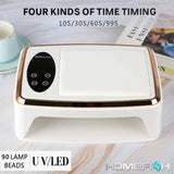 380W Professional Nail Dryer 90 LEDs UV Lamp for Curing All Gel Nail Polish Motion Sensing Manicure Pedicure