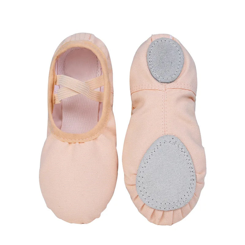 Flat Head Slippers for Kids, Soft Ballet Slippers, Belly Dance Shoes, Yoga, Gym, Black and White, Women and Men