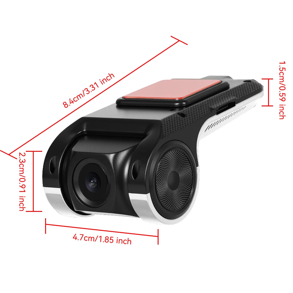 Podofo Dash Cam ADAS Car DVR ADAS Dashcam DVRs Video HD 720P USB TF Card 16G/32G Auto Recorder for Android Multimedia Player DVD