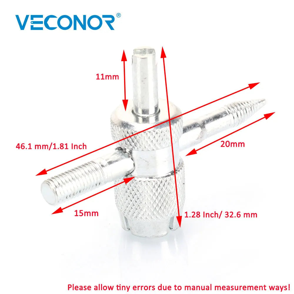 4-in-1 Tire Valve Stem Removal Tool Valve Stem Puller Tire Repair Tool Valve Core Removal Tool Tire Cleaning Tool