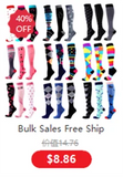 Unisex Compression Socks Football Socks Non-slip Long Tube Knee High Stockings Socks Striped Soccer Socks Running Sports Socks