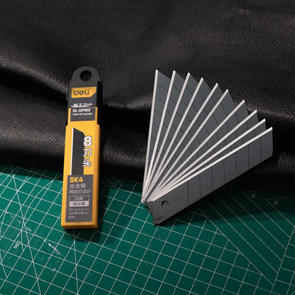 10 cuchillas de repuesto de 18 mm para cuchillos multiusos, cuchillas desprendibles compatibles con cuchillos de corte retráctiles de 18 mm, cuchillos para manualidades y cúteres.
