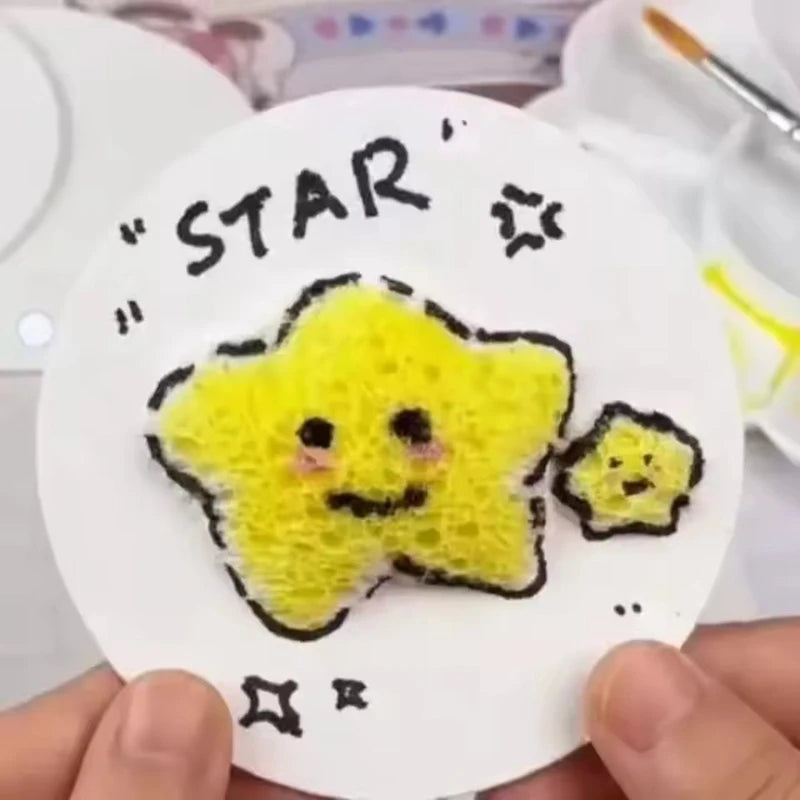 3D Magic Puffy Foam Texture Painting Paper for Kids DIY Drawing Art Educational Craft Sponge Canvas Board Handicraft Toy