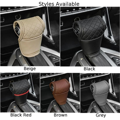 1pc Car Gear Shift Cover PU Leather Shift Lever Cover Gearbox Shifter Knob Protector Automobiles Interior Accessories