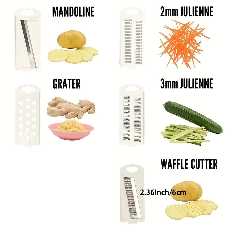 5 in 1 Multi-Functional Vegetable Chopper Onion Chopper Food Chopper Kitchen Mandoline Slicer Veggie Dicer Cutter