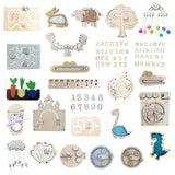 Wood Busy Board Accessories Baby DIY Montessori Toy Early Learning Wooden Toy Wooden Elements Parts for Kids Education Skill Toy