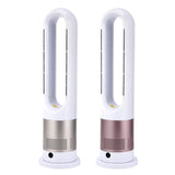 Bladeless Electric Tower Fan with Cold & Warm Air Cooling Standing Air Conditioner Heater with Timer Remote Control