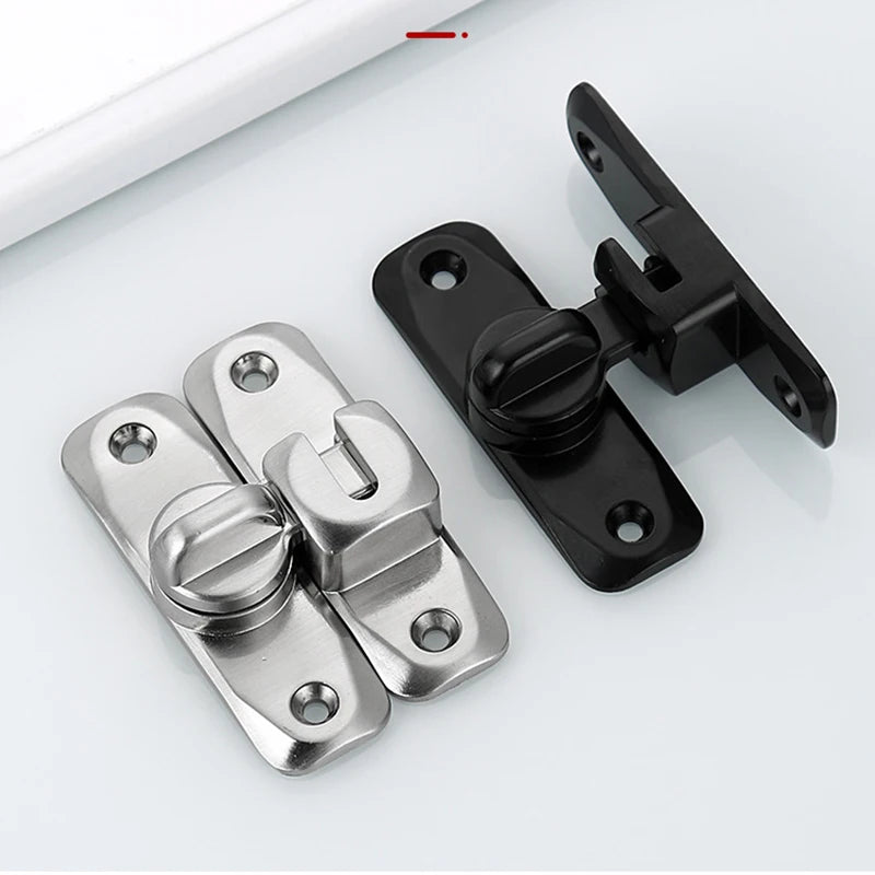 1pc Sliding Door Latch Home Security Latch Bolt Zinc Alloy 90 180 Degree Easy Install Lock Bathroom Sliding Door Bolt Latch