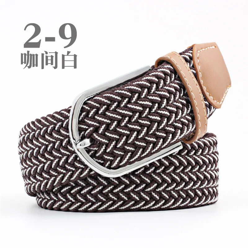 Stretch Woven Belt Unisex Canvas Belts Fashion Casual Student Belt Women Cinturon Male Waistband 105cm
