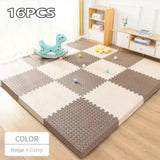 EVA Leaf Grain Floor Mats, Proteção de Ginásio Esportivo, Tapetes de Emenda Antiderrapantes, Thicken Shock Room Workout, Yoga Fitness, 30x30cm, 16Pcs