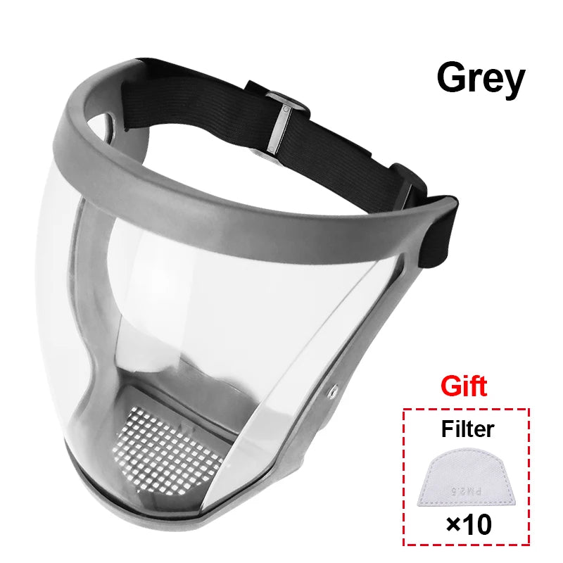 Máscara protectora de trabajo transparente, protector facial transparente, pantalla protectora, accesorios de cocina, gadgets 