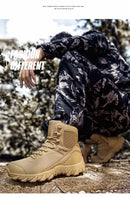 Upgraded Tactics Combat Training Boots Male Outdoors Camping Anti-wear Rapid Response Hiking Shoes Fishing Hunting Sneakers Men