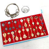 Anime Pendants Jewelry Necklace Keyrings Elsa Lucy Keys Set Zodiac Star Spirit Magician Summons Cosplay Key Ring Gift