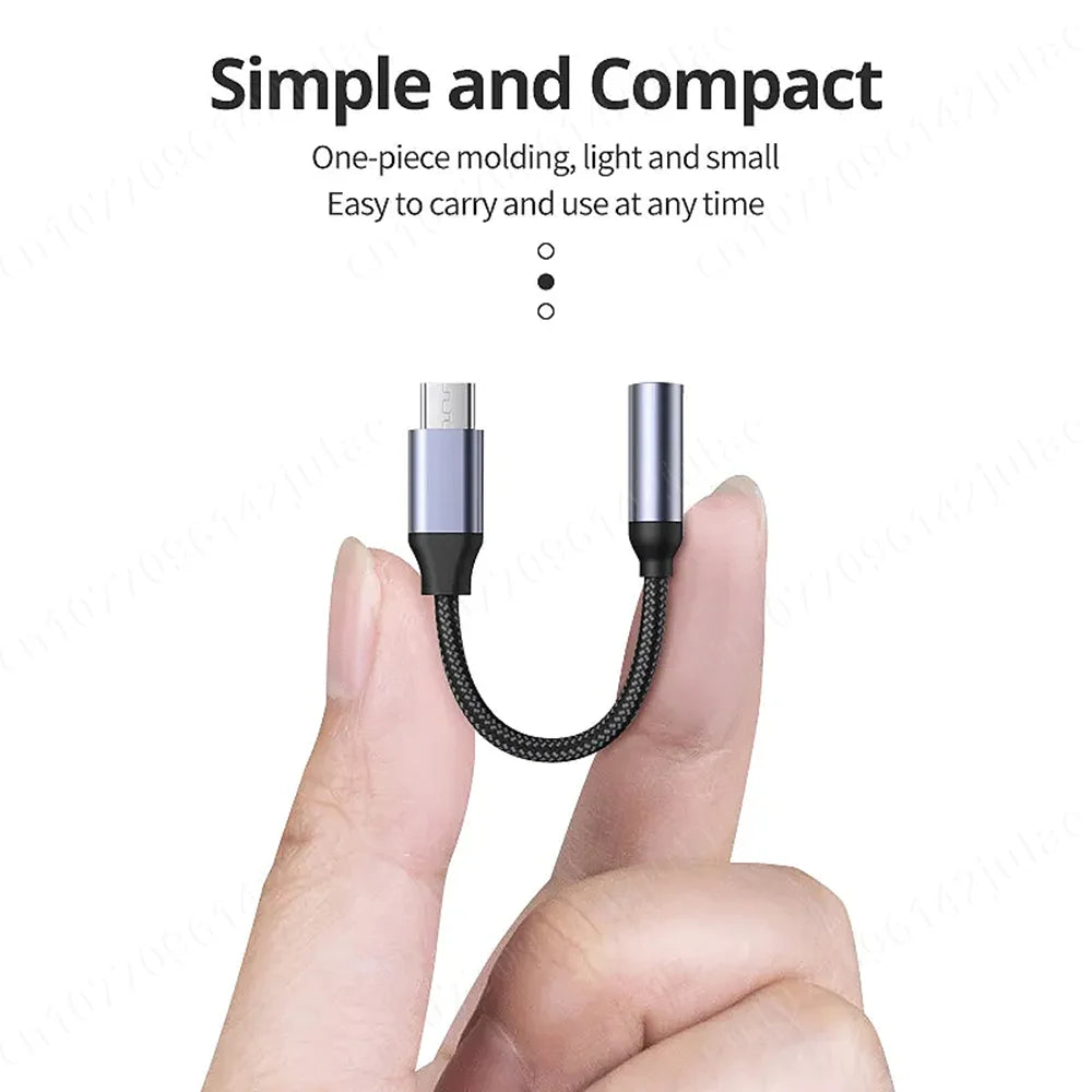 Adaptador de auriculares HiFi USB tipo C a conector de 3,5 mm, cable de audio USB-C de 3,5 mm, convertidor para iPhone 15, Samsung Galaxy, Huawei y Xiaomi.