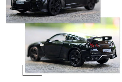 1/36 Nissan GTR Metal Car Model Toys for Boys Alloy Diecast Pull Back Model Car Collection Vehicle for Kid Gifts Adult Toys