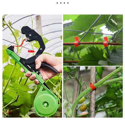 New Tying Machine Plant Garden Plant Tapetool Tapener +5 Rolls Tape Set for Vegetable Grape Tomato Cucumber Pepper Flower