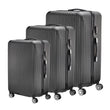 Comanlai Twin-Wheeled Suitcase Set with TSA Password Lock, ABS Trolley Luggage with 4 Universal Wheels, M L XL Sizes, Black